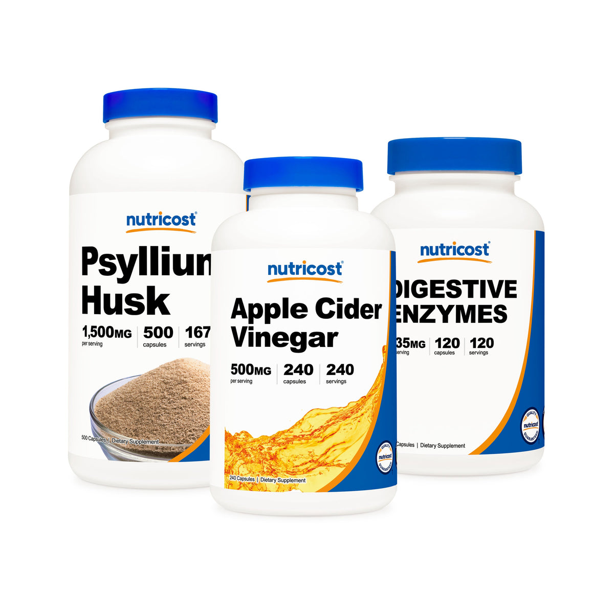 Nutricost Best Digestive Bundle Psyllium Husk Apple Cider Vinegar D 3512