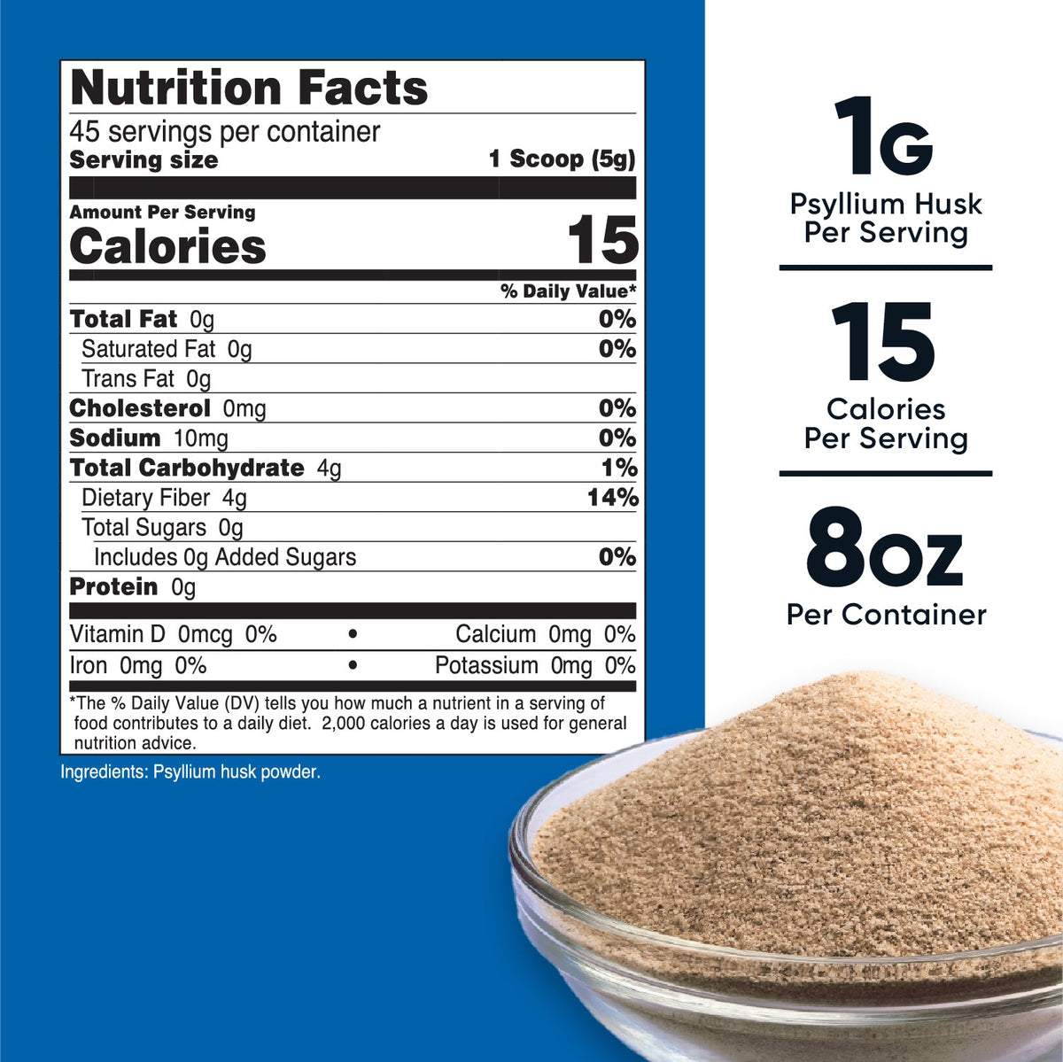 Nutricost Psyllium Husk (Whole Husk) Powder - eSupplements.com